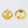 Cutout Skull Charm Pendants in 5 Metal Finish Options view 4