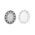 Ornate Oval 13 X 18 Mm Cabochon Bezel Setting Components view 4