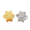 Snowflake Slider Bead in 2 Metal Finishes for Jewelry Making view 4