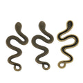 Wavy Snake Vintage Metal Charm Pendant for Jewelry Making view 4