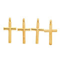 Slim Cross-Shaped Metal Charm Pendants in 6 Finishes view 4