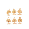 Round Tree Vintage Metal Charm Pendant for Jewelry Making view 4