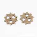 Heart Cutout Gear Jewelry Making Component In 4 Finish Options view 4