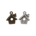 Heart Door Birdhouse Metal Charm in 2 Distinct Finishes for Jewelry Making view 4