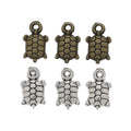 Tiny Textured Turtle Charm in 2 Metal Finishes for Jewelry Making view 4