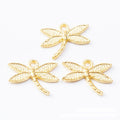 Vintage Finish Metal Openwork Dragonfly Charms in 3 Style Options view 4