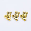 Tennis Rabbit Charm in 4 Metal Finishes for Jewelry Making view 4