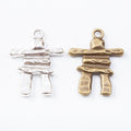 Stacked Stone Figure Charm Metal Jewelry Making Pieces view 4