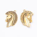 Decorative Horse Head Metal Charms in Three Finishes view 4