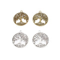 Round Tree Of Life Charm Pendants in 2 Metal Finish Options view 4