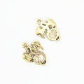 Curled Dragon Two Loop Connector in Multiple Metal Finishes for Jewelry Making view 4