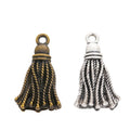 Rope Texture Tassel Metal Charms in Two Finishes for Jewelry Making view 4