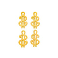 Dollar Sign Charm Pendants in Six Metallic Finishes view 4