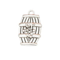 Grape Wine Barrel Metal Charms in 2 Pictured Finishes view 4
