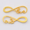 Infinity Love Word Connector in Six Metallic Finishes view 4
