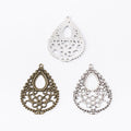 Filigree Teardrop Cabochon Settings in Antique Bronze, Antique Silver view 4