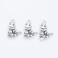 Seated Cartoon Snake Metal Charms in Five Metal Finishes view 4