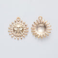 Sun Face Cabochon Setting Charm Metal Pendant for Jewelry Making view 4
