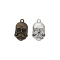 Sculpted Skull Head Metal Charms in Two Antique Finishes view 4