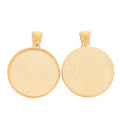 Round Pendant Bezel Tray Settings in Ten Metal Finishes view 4