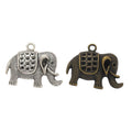 Patterned Elephant Metal Charms in 2 Pictured Finishes view 4