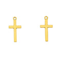Slim Cross Metal Pendant Charms in 8 Distinct Finishes view 4