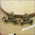 Vintage Car Metal Charms in Antique Bronze and Silver view 4