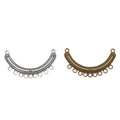 Curved Beaded Chandelier Connector in Two Antique Finishes view 4