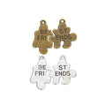 Best Friends Puzzle Pair Metal Charm in 2 Finishes view 4