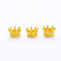 Mini Crown Metal Beads in Nine Antique and Bright Finishes view 4