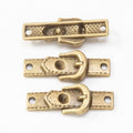 Vintage Style Metal Double Hole Belt Buckle Connector in 3 Metal Finishes view 4