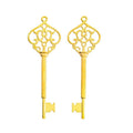 Ornate Key Metal Pendant Charms in 6 Distinct Finishes view 4