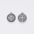 Saint Benedict Medal Metal Charm In 3 Finish Options view 4