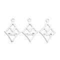 Playing Card Suit Diamond Charms in Three Finishes view 4