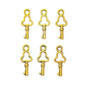 Small Openwork Key Metal Charm Pendant in 3 Finishes for DIY Jewelry view 4