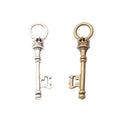 Vintage Skeleton Key Metal Charm Pendant For Jewelry Making view 4