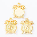 Alarm Clock Round Cabochon Setting Charm For Jewelry Making view 4
