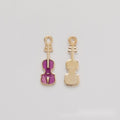 Colorful Enamel Violin Metal Charm in Five Colors Jewelry Component view 4