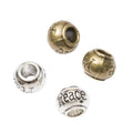 Peace Letter Large Hole Bead in 2 Pictured Finishes for Jewelry Making view 4