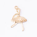 Ballerina Dancer Charm Pendants in 4 Metal Finish Options view 4