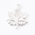 Maple Leaf Metal Charms in 3 Pictured Finishes for Jewelry Making view 4