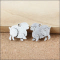 Antique Metal Sheep Charm Pendant With Textured Detail, 2 Finishes view 4