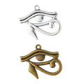 Eye of Horus Metal Charms in Antique Bronze and Silver view 4