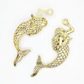 Mermaid Metal Charms in Five Metallic Finishes for Jewelry Making view 4