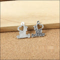 I Love My Soldier Heart Metal Word Charms Jewelry Making Pendants view 4