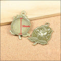 Rose Back Round Cabochon Pendant Settings in Two Finishes view 4