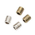 Love Engraved Barrel Large Hole Beads In Two Tones view 4