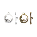 Horse Silhouette Round Toggle Clasp Set in 2 Pictured Finishes view 4
