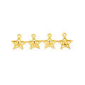 Open Star with Round Center Metal Charm for Jewelry Making in 4 Visible Finishes view 4