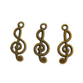 Treble Clef Music Charm in Three Metal Finishes for Jewelry view 4